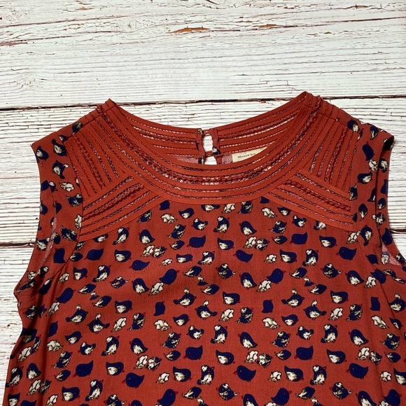 Anthropologie Meadow Rue Sanna Bird Print Top Sz S - Picture 7 of 16